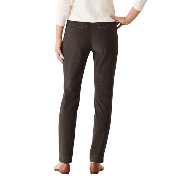 J. Jill Microwale Corduroy pants trousers pockets Dark Brown Walnut High Rise - Picture 4 of 11